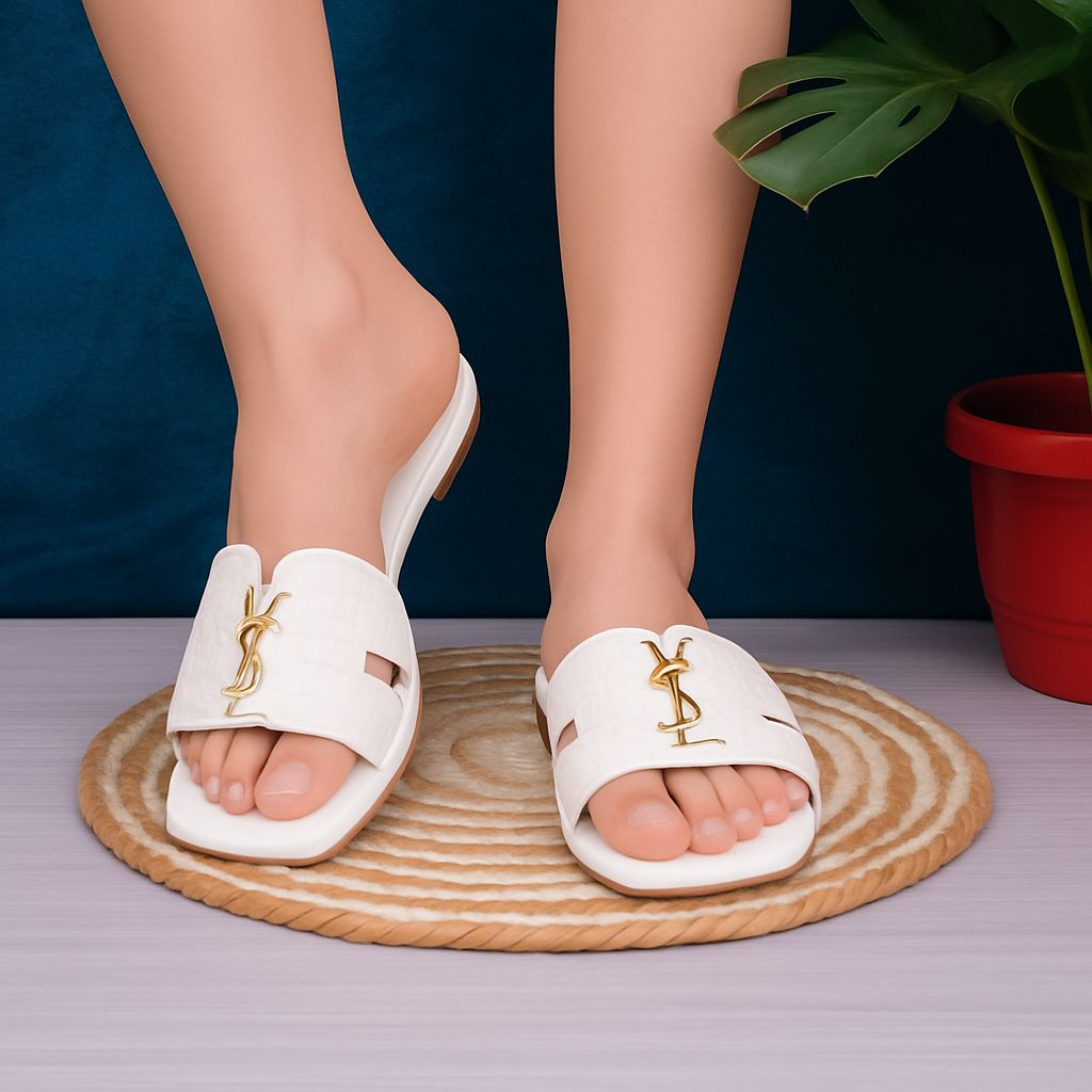 YSL Chic Leather Flats